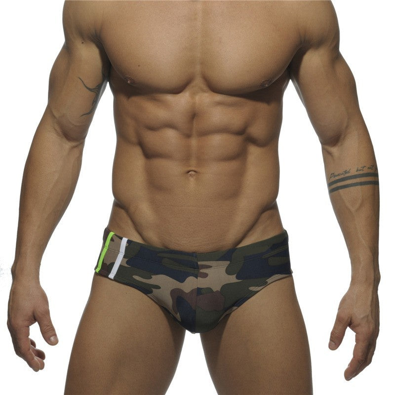 Men's Multicolor Camouflage Triangle Swim Shorts