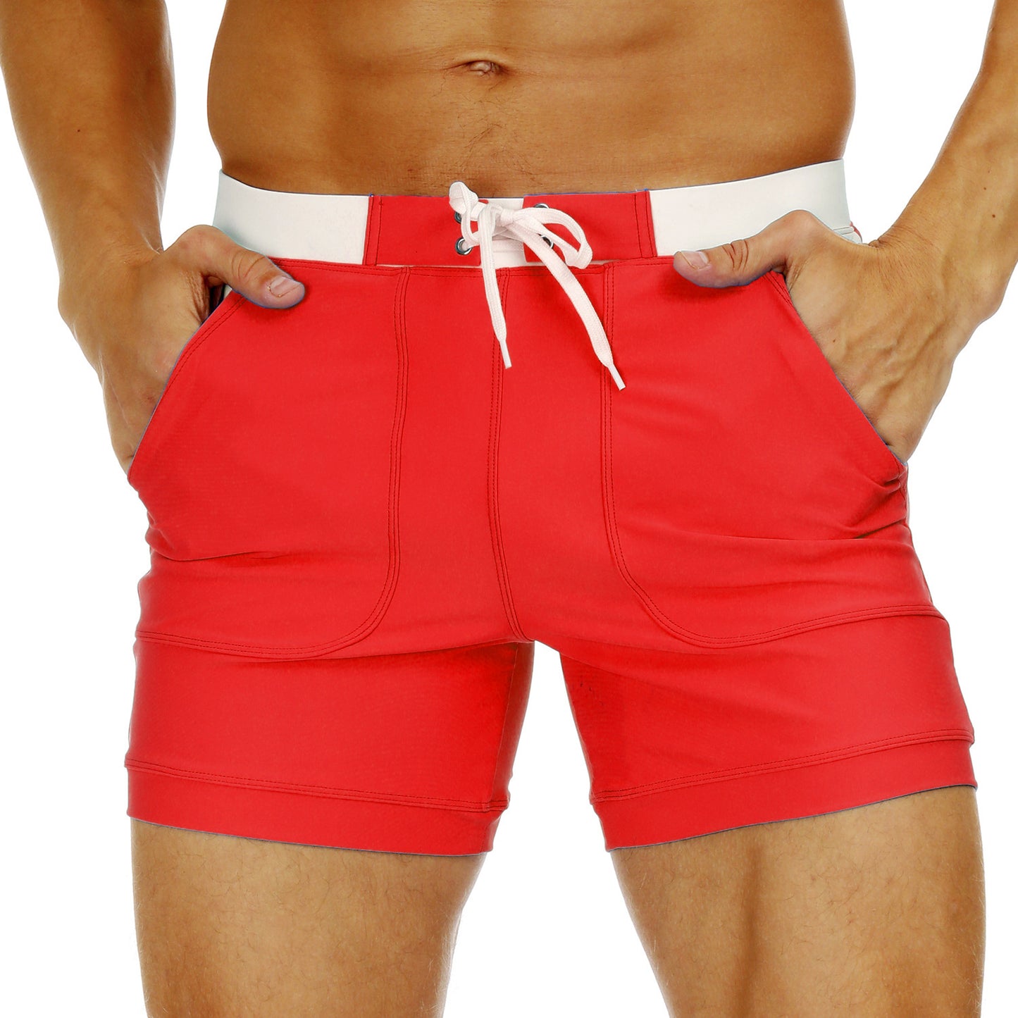 Men's Swimsuit Sexy Boxer Swim Shorts