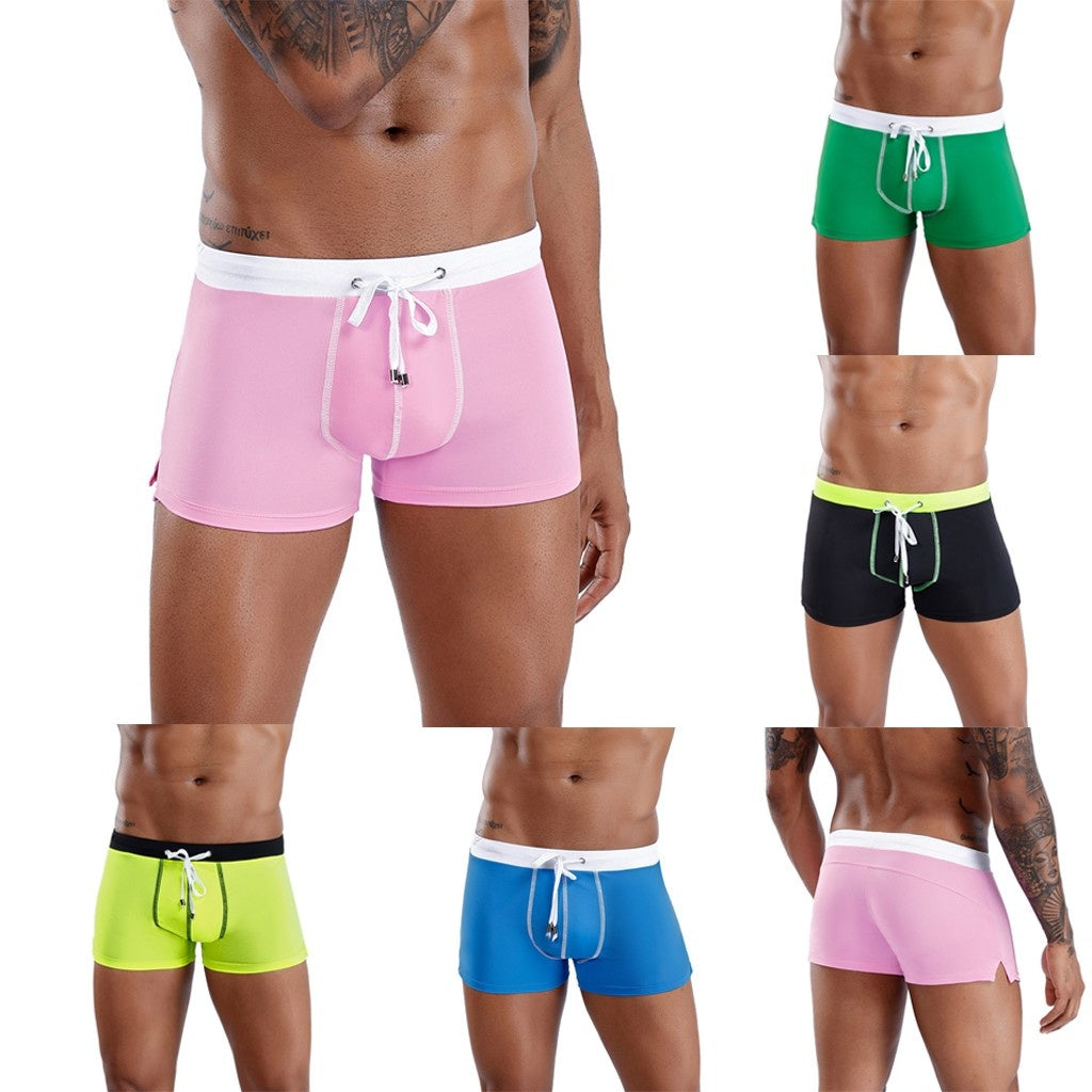 Boxer low waist swim trunks