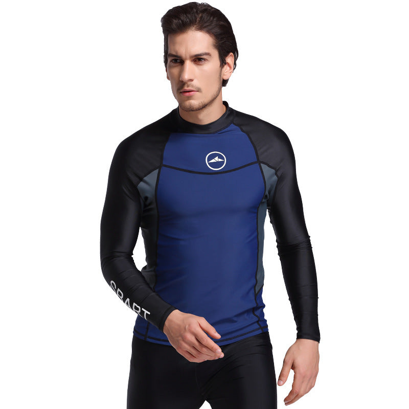 Men's Swimsuit Long Sleeve Sun Protection Swim Top