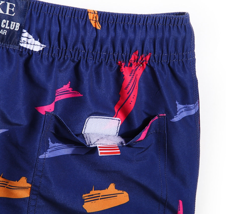 Men's Swimwear Quick-drying Boxer Swim Shorts