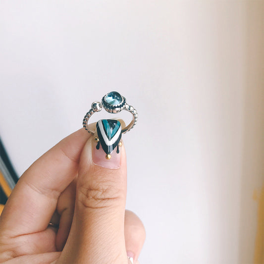 925 silver topaz ring