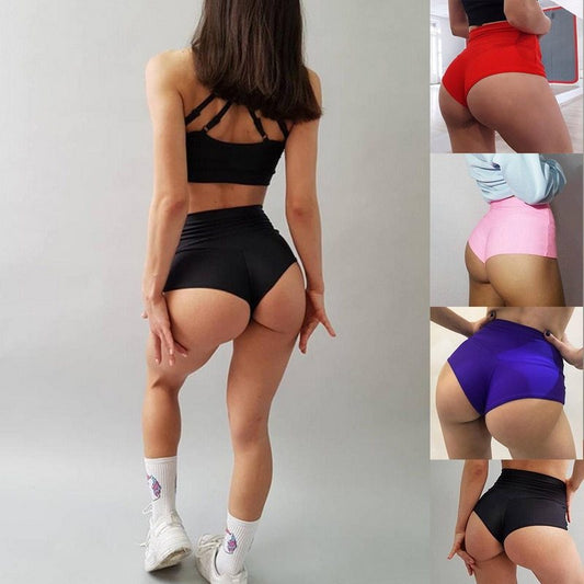 Solid Color Sexy Ladies High Cut Edge Boxer Swim Shorts