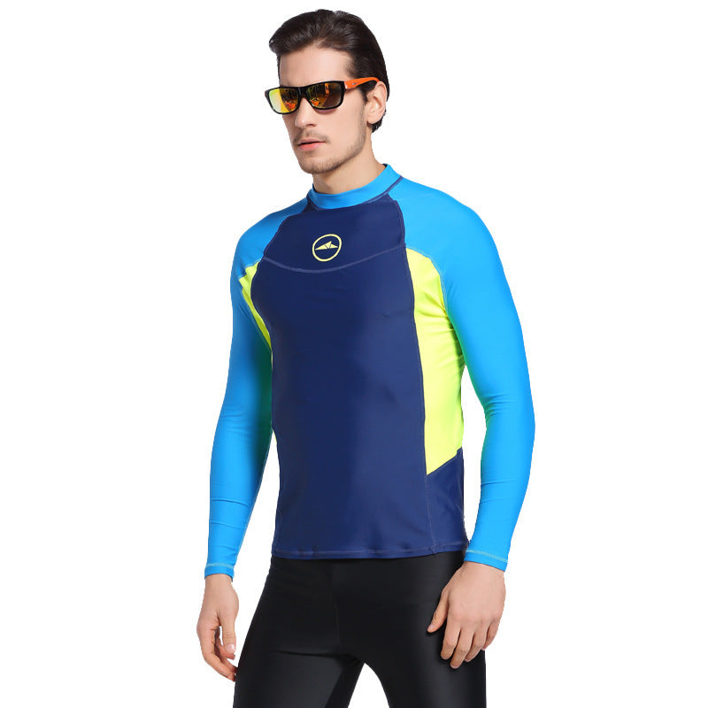 Men's Swimsuit Long Sleeve Sun Protection Swim Top