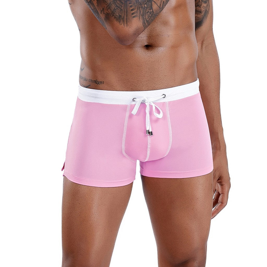 Boxer low waist swim trunks