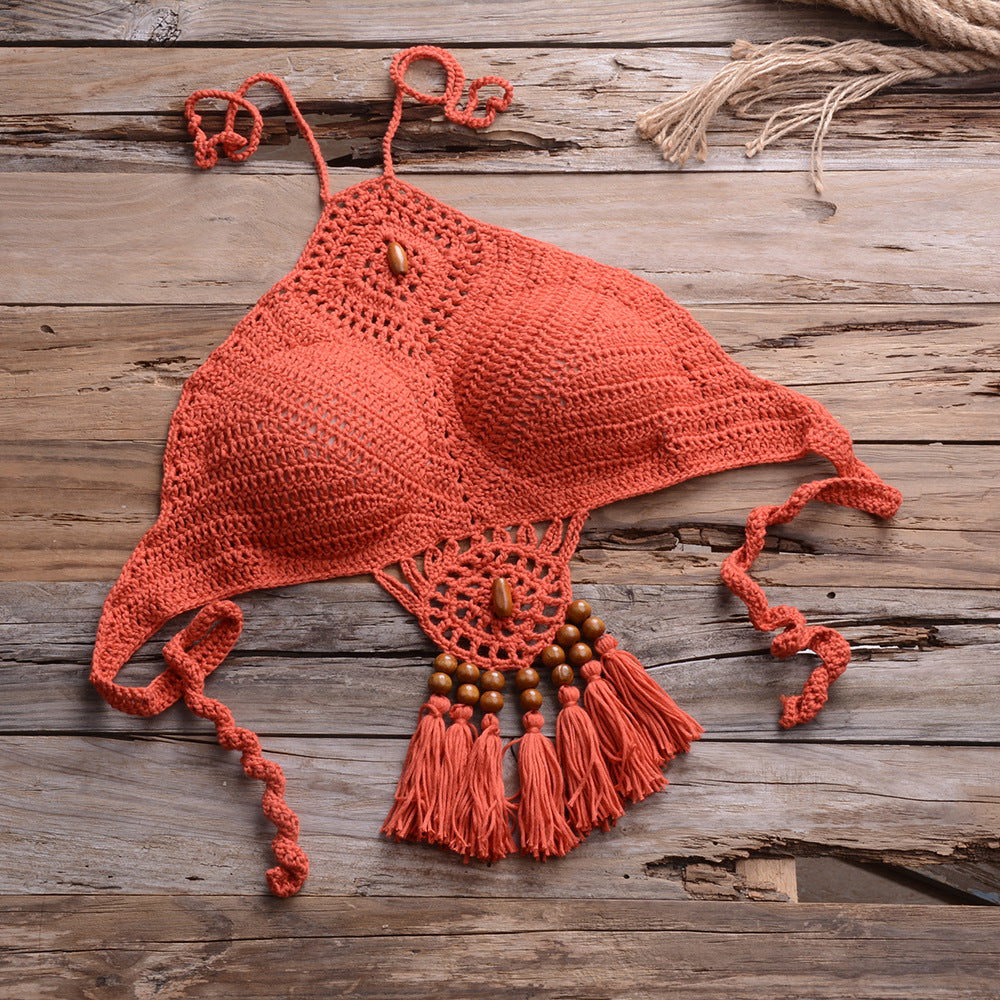 Crochet bohemian swimsuit