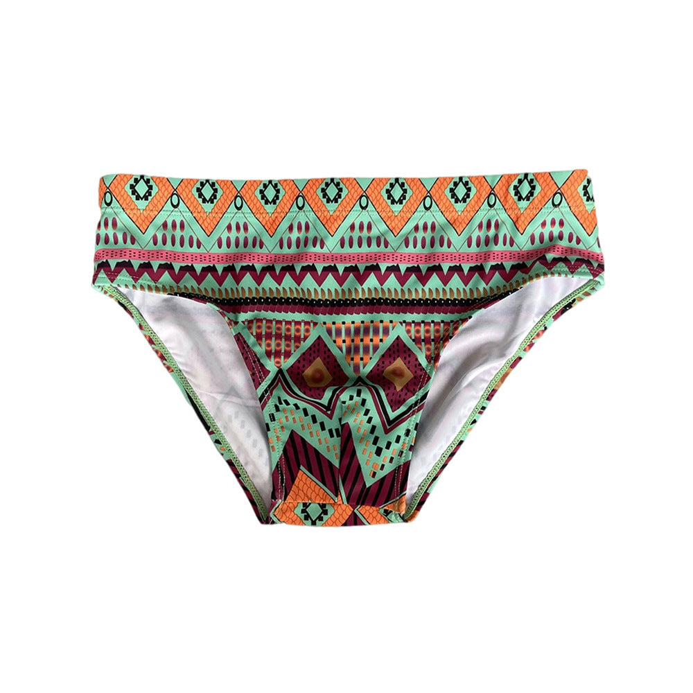 Boho Swim Trunks Low Waist Briefs