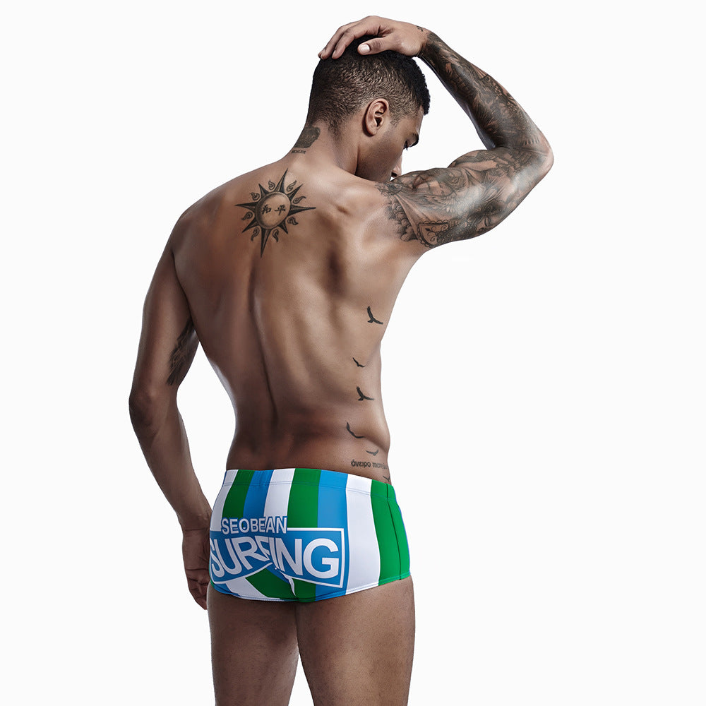 Men's Swimming Trunks Boxer Swimming Trunks Holiday Beach Swim Trunks