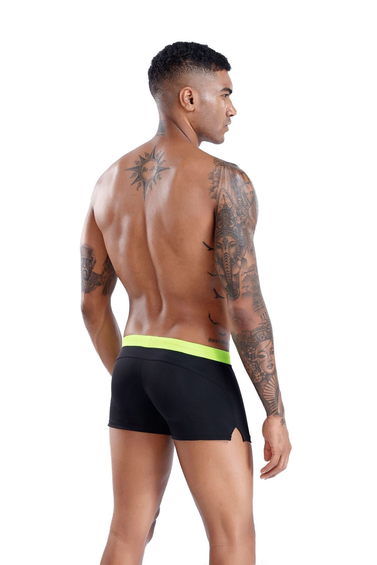 Boxer low waist swim trunks