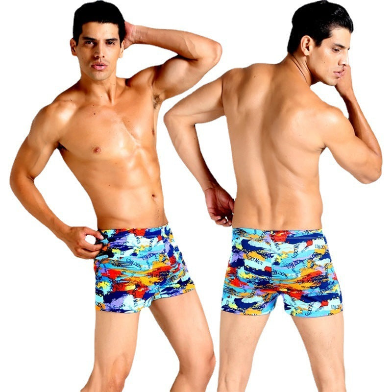 Men's Boxer Print Swim Shorts