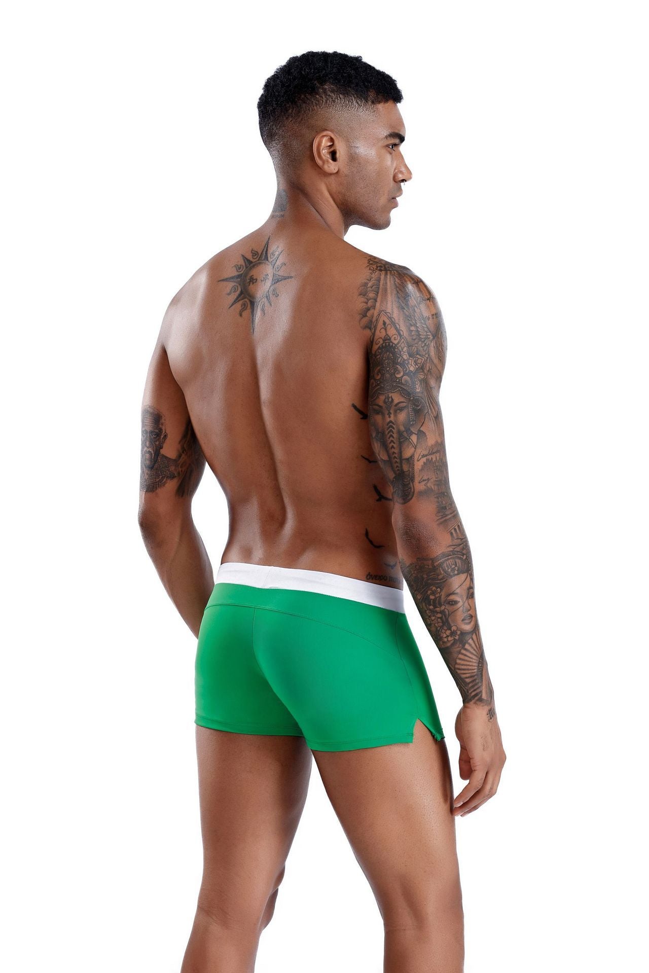 Boxer low waist swim trunks