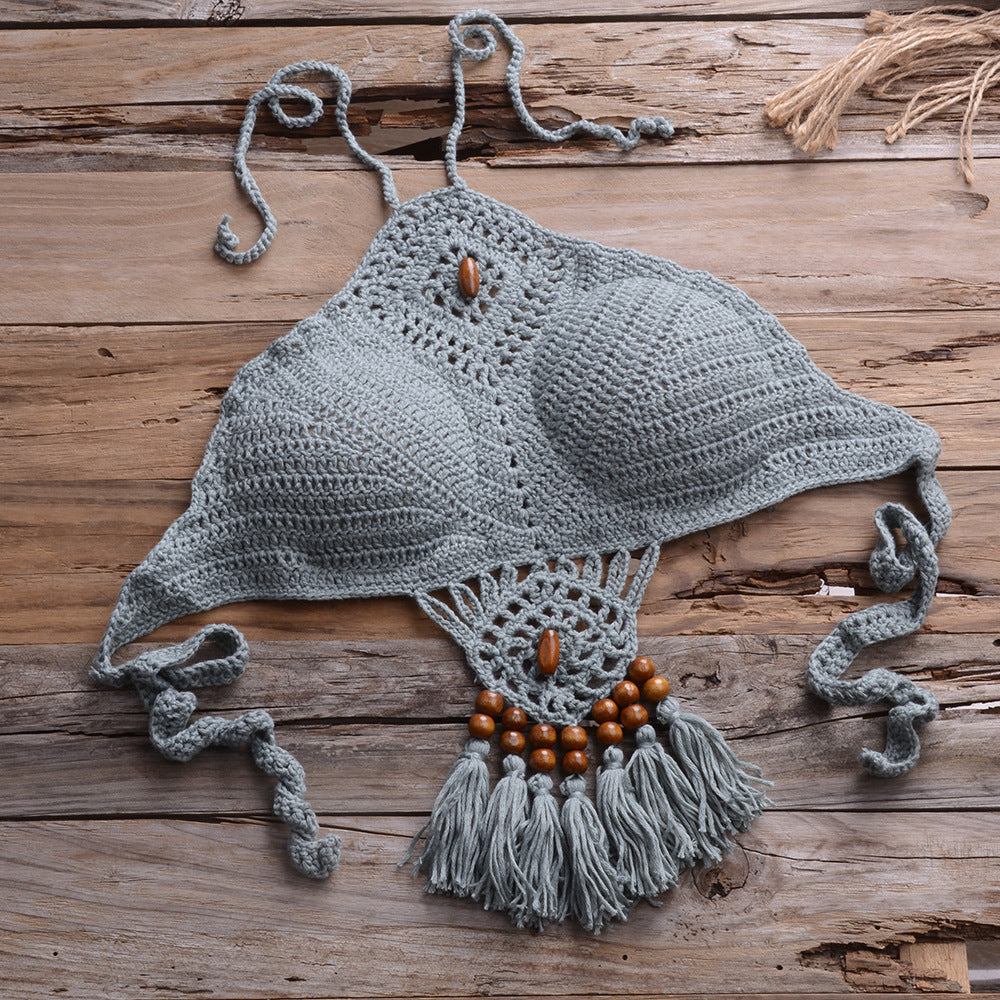 Crochet bohemian swimsuit