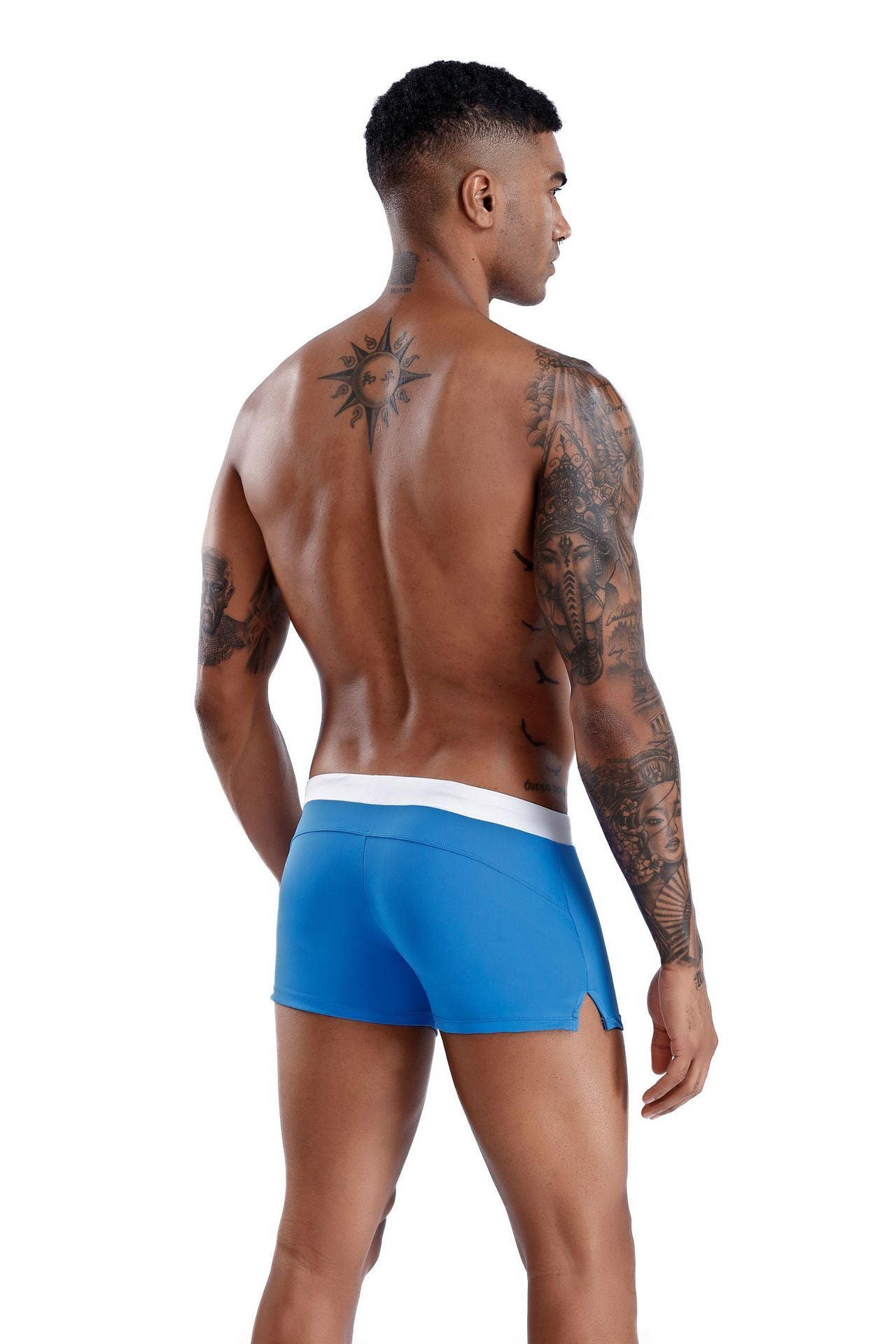 Boxer low waist swim trunks