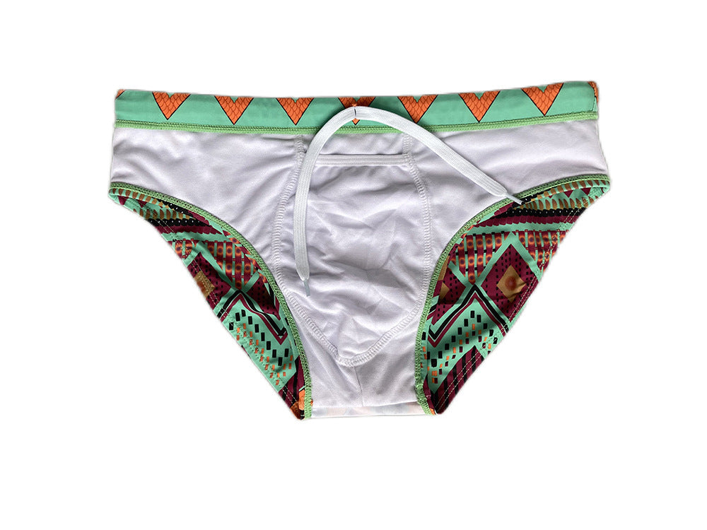 Boho Swim Trunks Low Waist Briefs