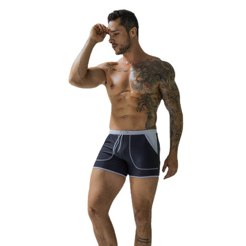 Statement Side Pocket Men's Stretch Boxer Swim Shorts