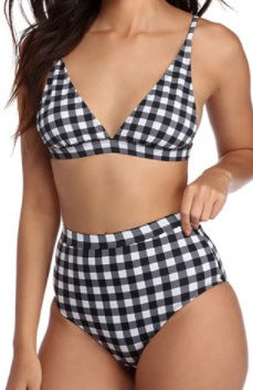 Split check swimsuit