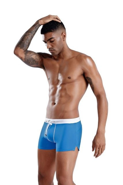 Boxer low waist swim trunks