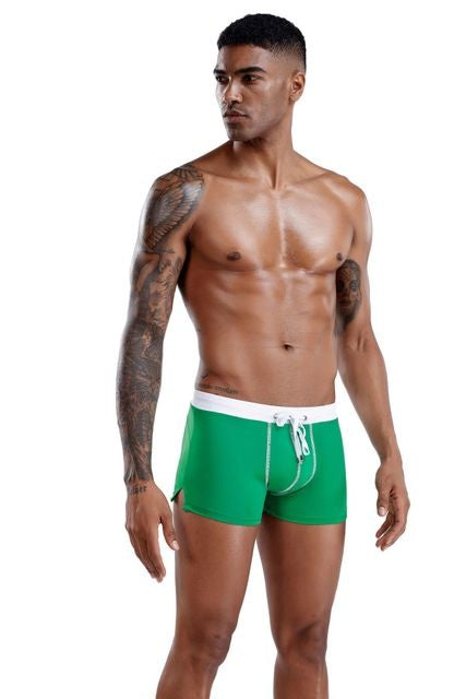 Boxer low waist swim trunks