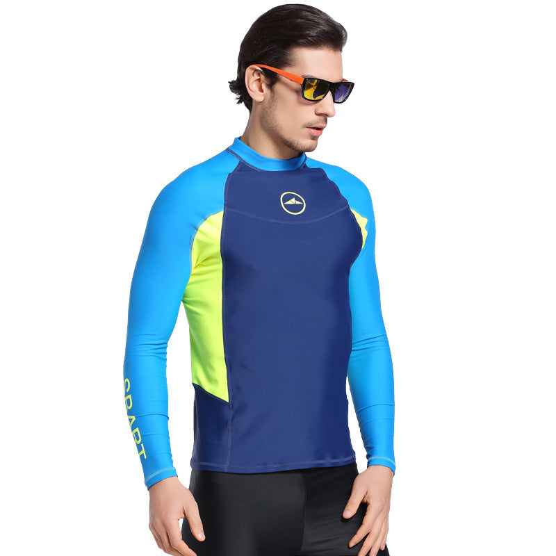 Men's Swimsuit Long Sleeve Sun Protection Swim Top