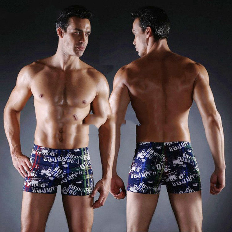 Men's Boxer Print Swim Shorts