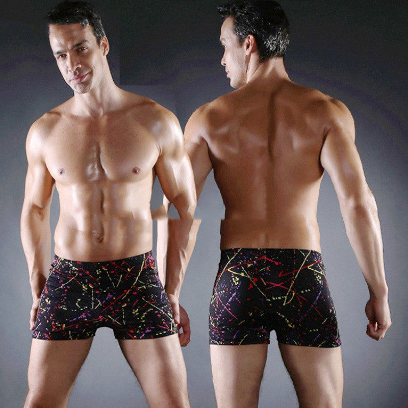 Men's Boxer Print Swim Shorts