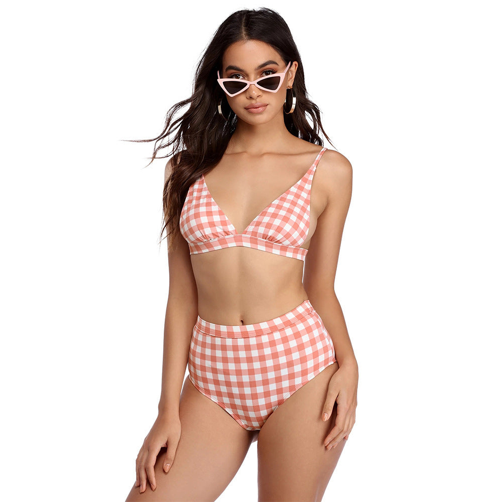 Split check swimsuit