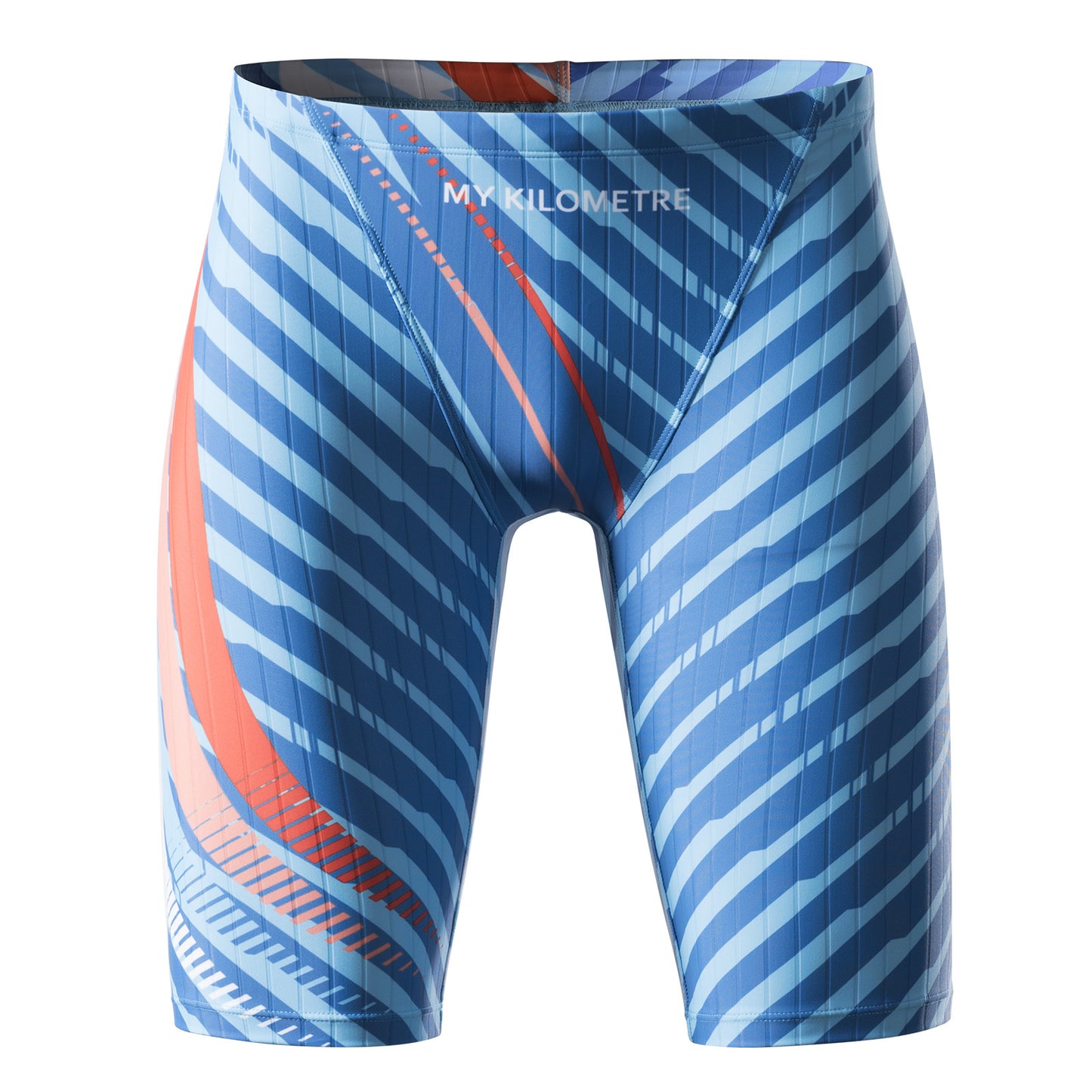 Men's Long Training Race Double Water Guiding Swim Trunks