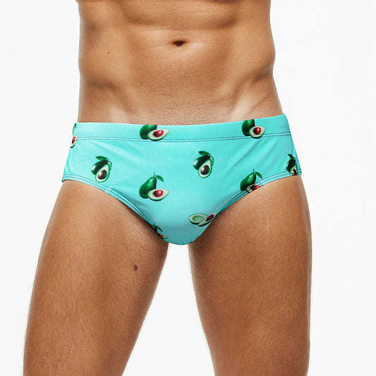 Swim Briefs Print Panel Shorts