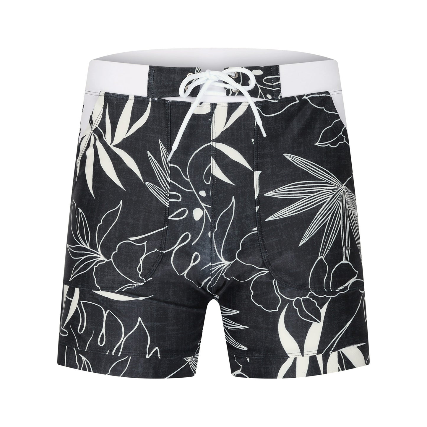 Men's Printed Quarter Tie Boxer Quick Dry Swim Shorts