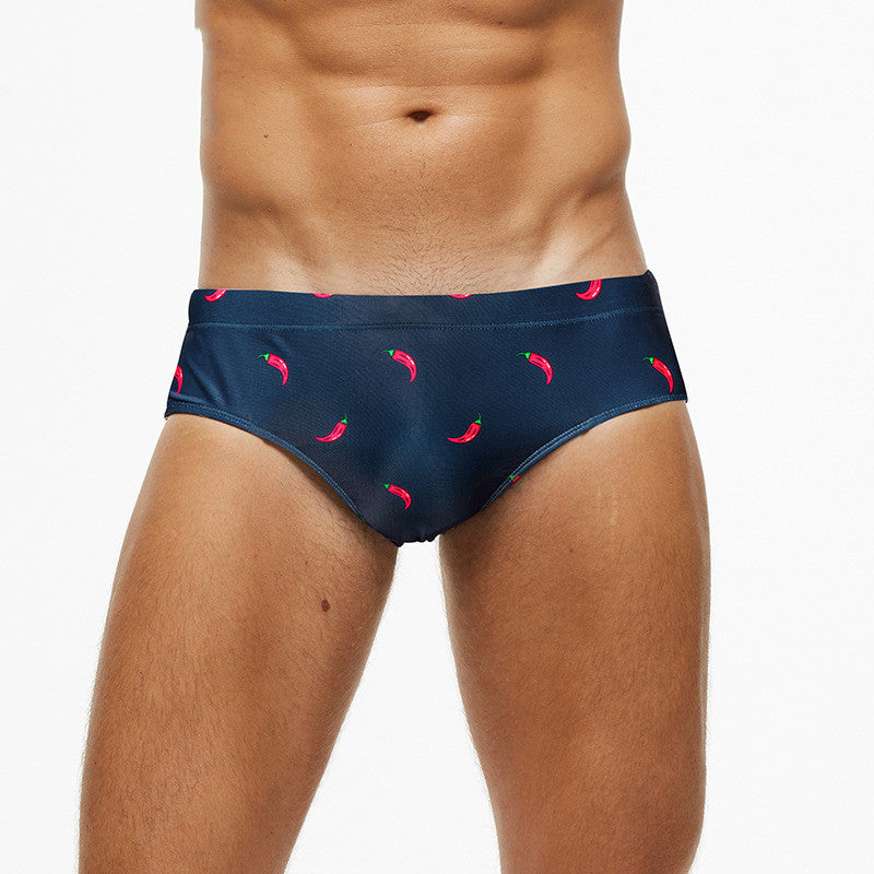 Swim Briefs Print Panel Shorts