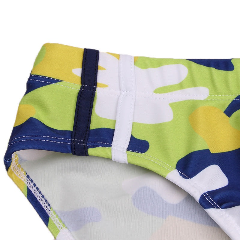 Men's Multicolor Camouflage Triangle Swim Shorts