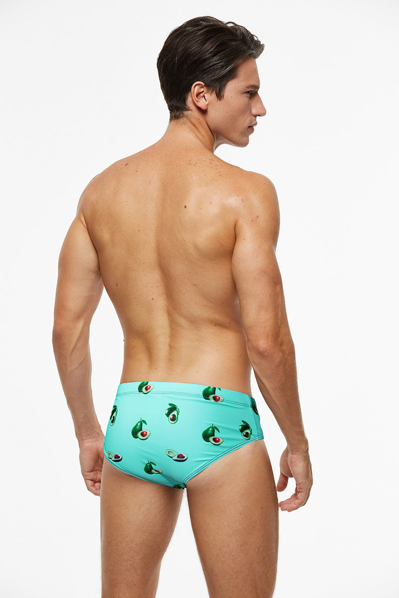 Swim Briefs Print Panel Shorts