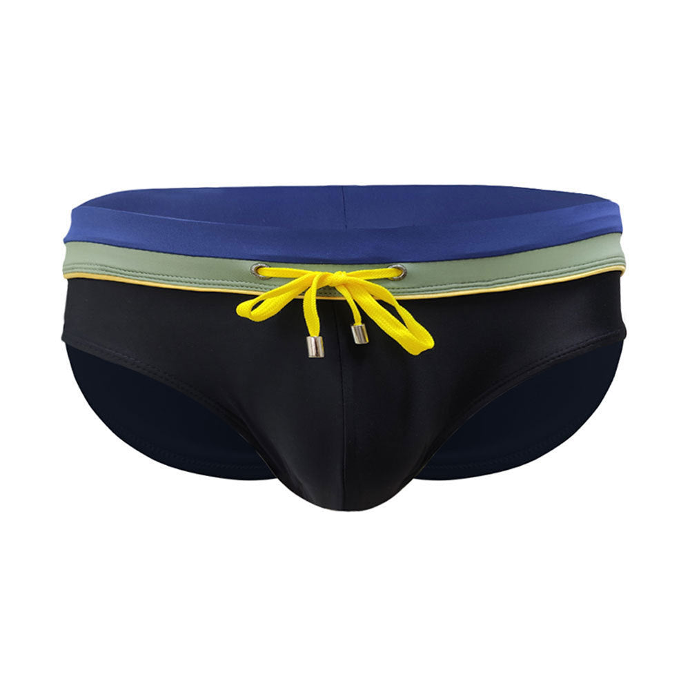 Men's Swim Briefs Bikini Low Waist Wide Belt