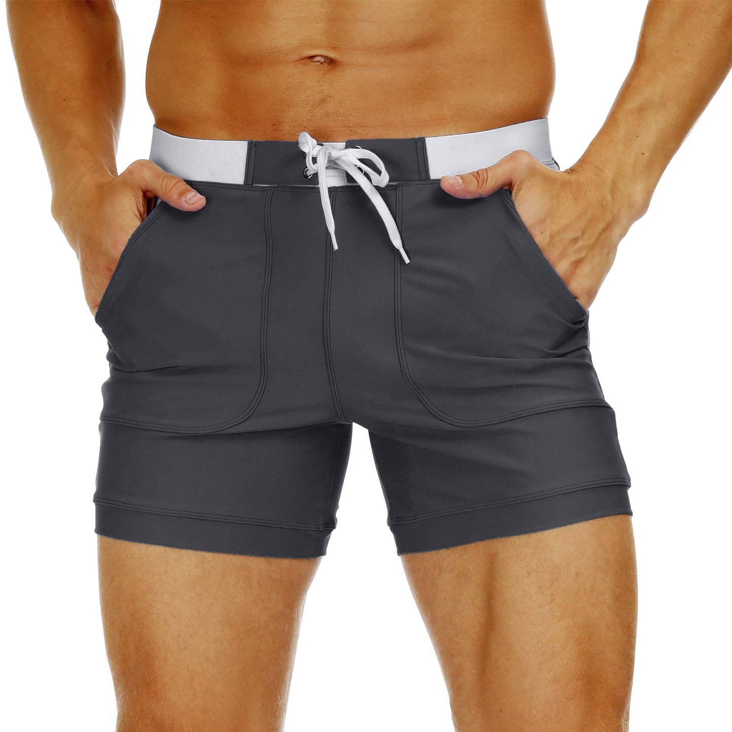 Men's Swimsuit Sexy Boxer Swim Shorts