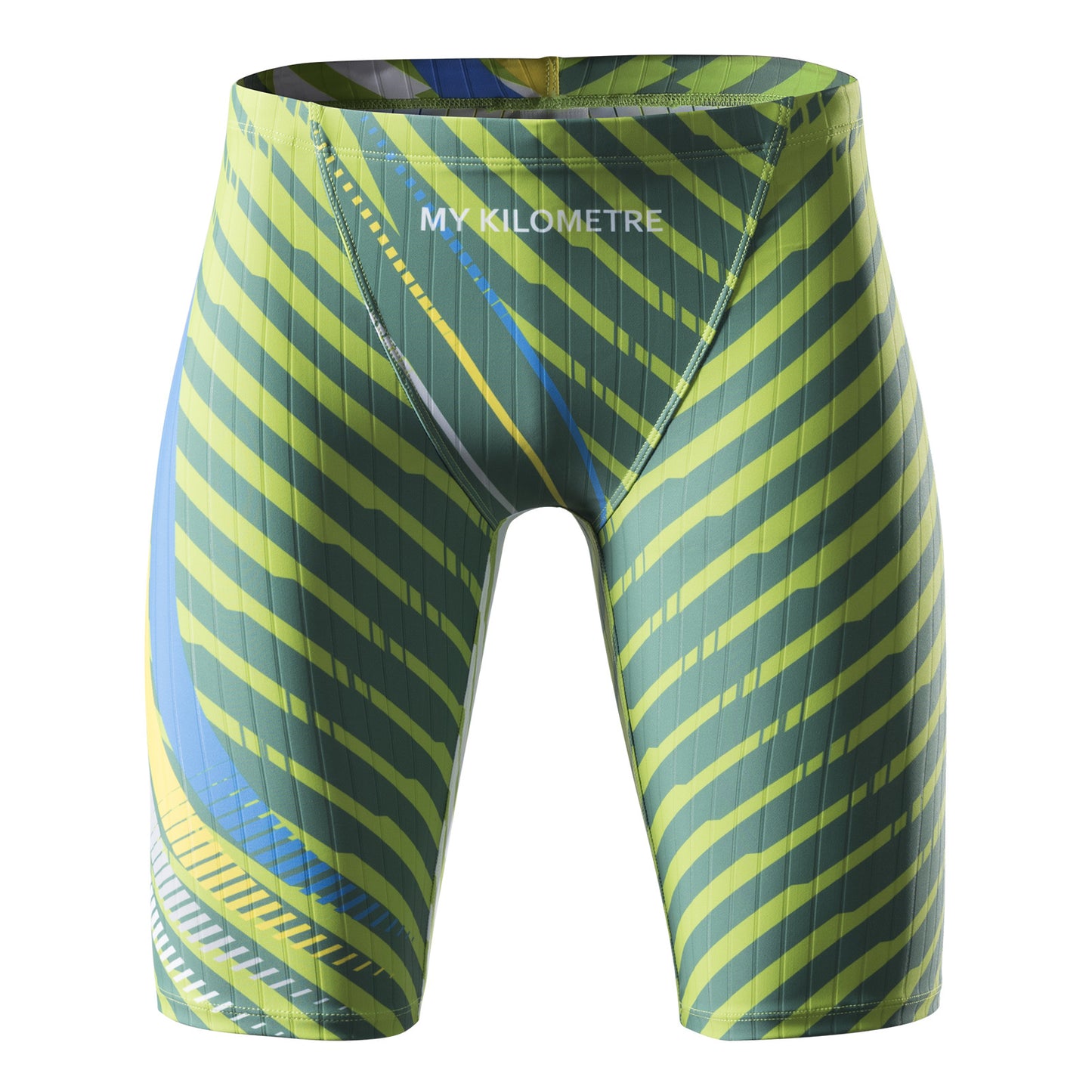 Men's Long Training Race Double Water Guiding Swim Trunks