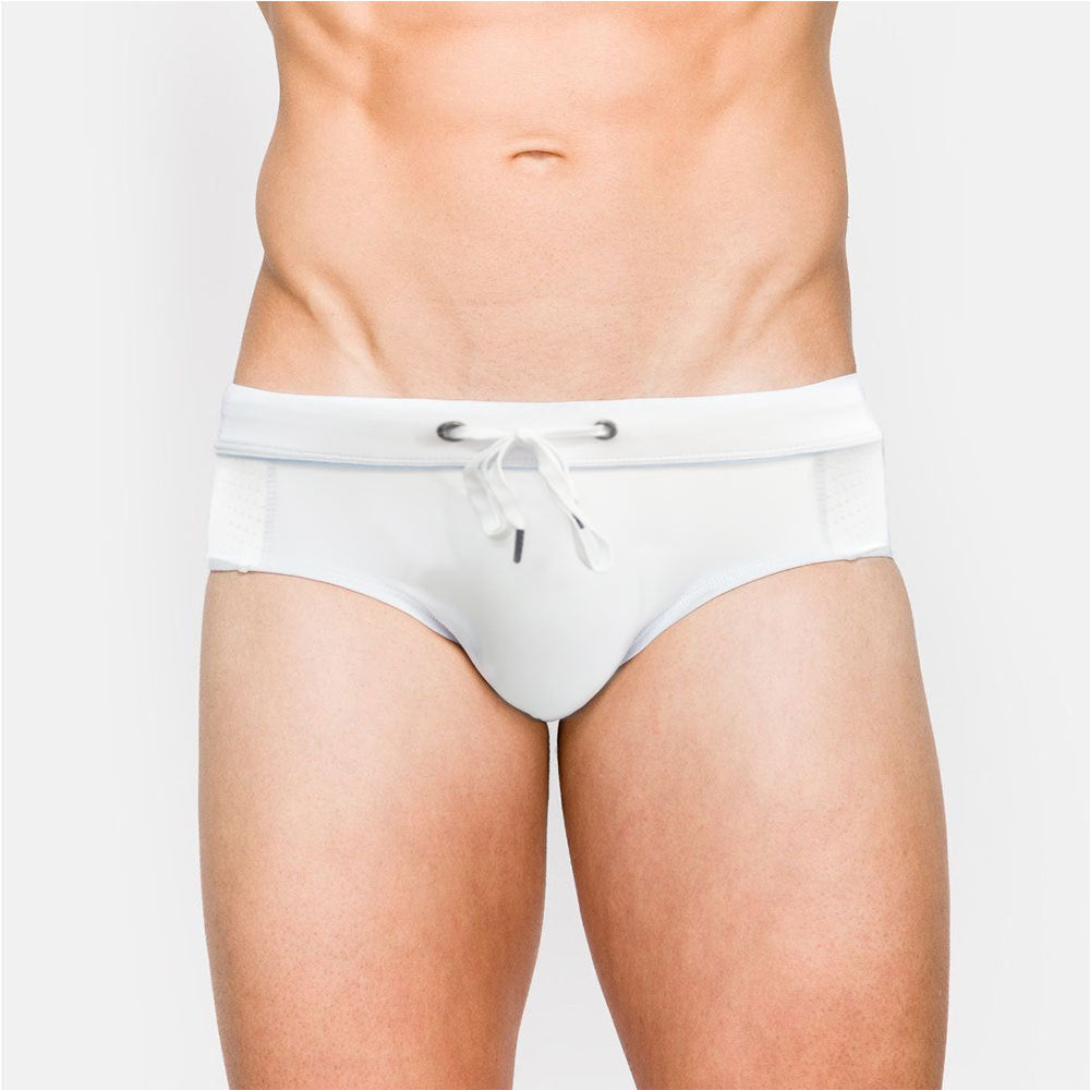 Men's Sexy Mesh Stitching Swim Briefs