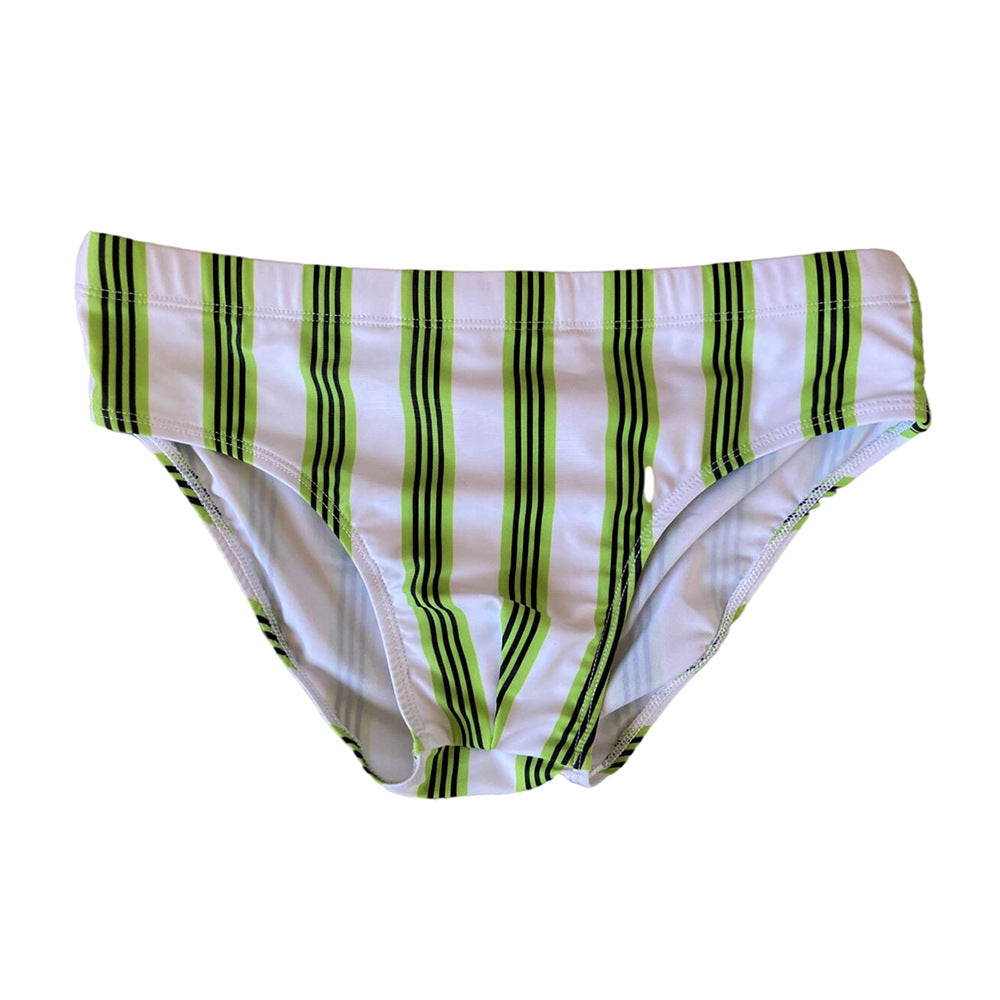 Striped Swim Briefs Simple Three-dimensional