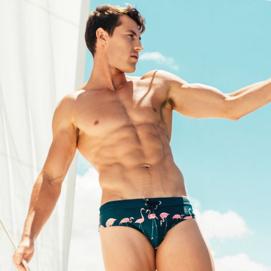 Men's Printed Fashion Swim Briefs