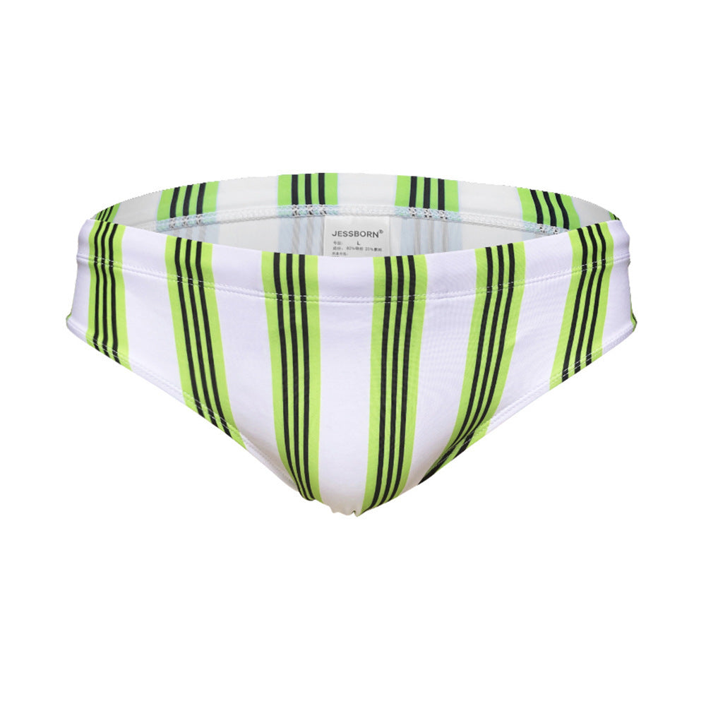 Striped Swim Briefs Simple Three-dimensional