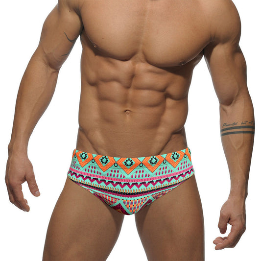 Boho Swim Trunks Low Waist Briefs